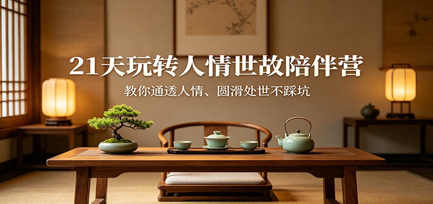 21天玩转人情世故陪伴营：教你通透人情、圆滑处世不踩坑-七宝：认真做好一件事