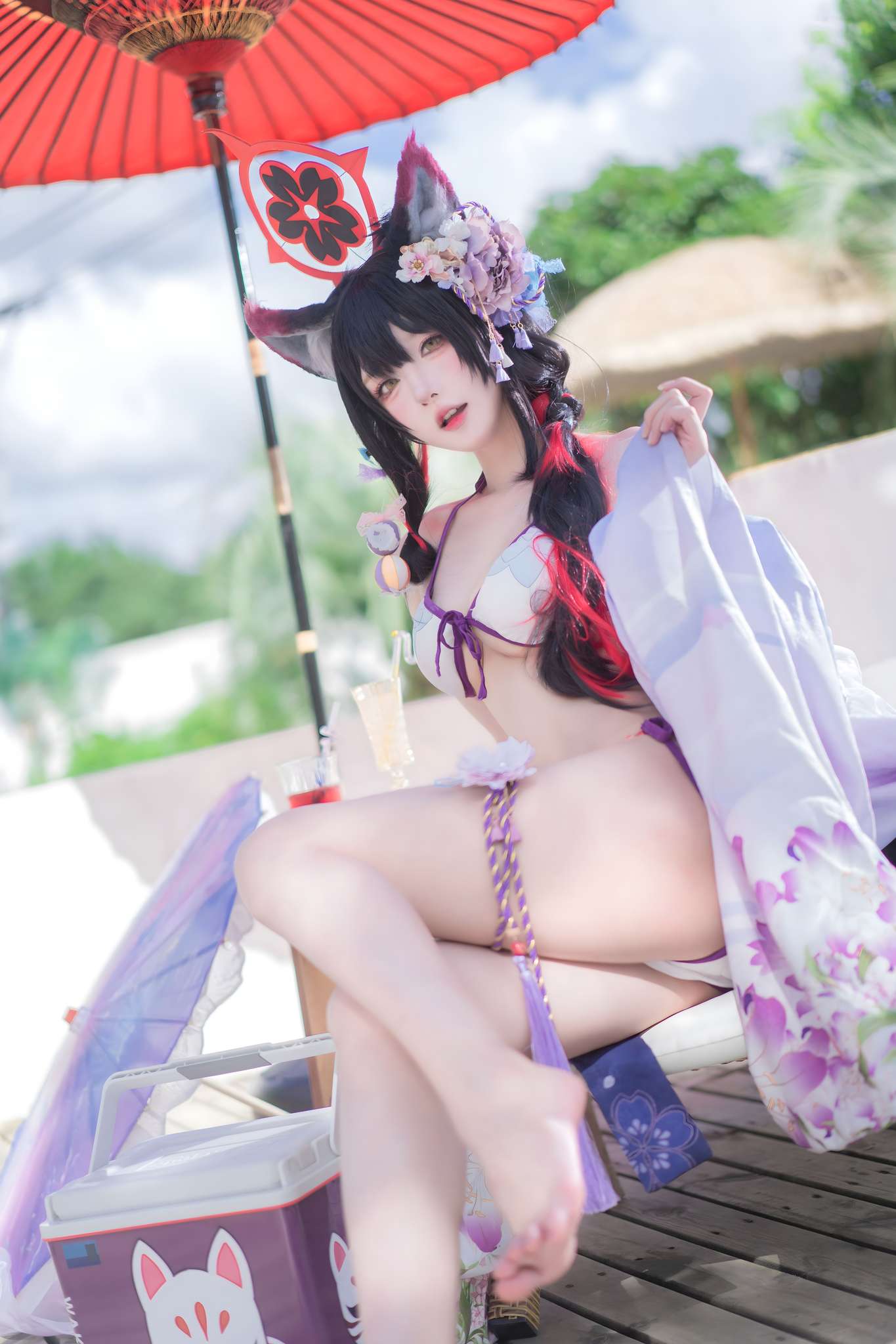 阿包也是兔娘 Vol.106 蔚蓝档案 狐坂若藻 水着[32P-187M]-吾爱二次元