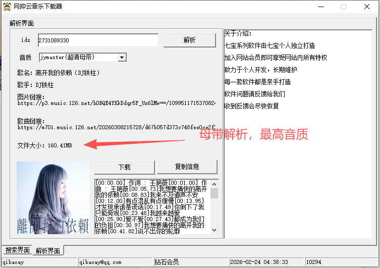 图片[5]-听歌自由！网抑云无损下载，再也不用开会员了-七宝：认真做好一件事