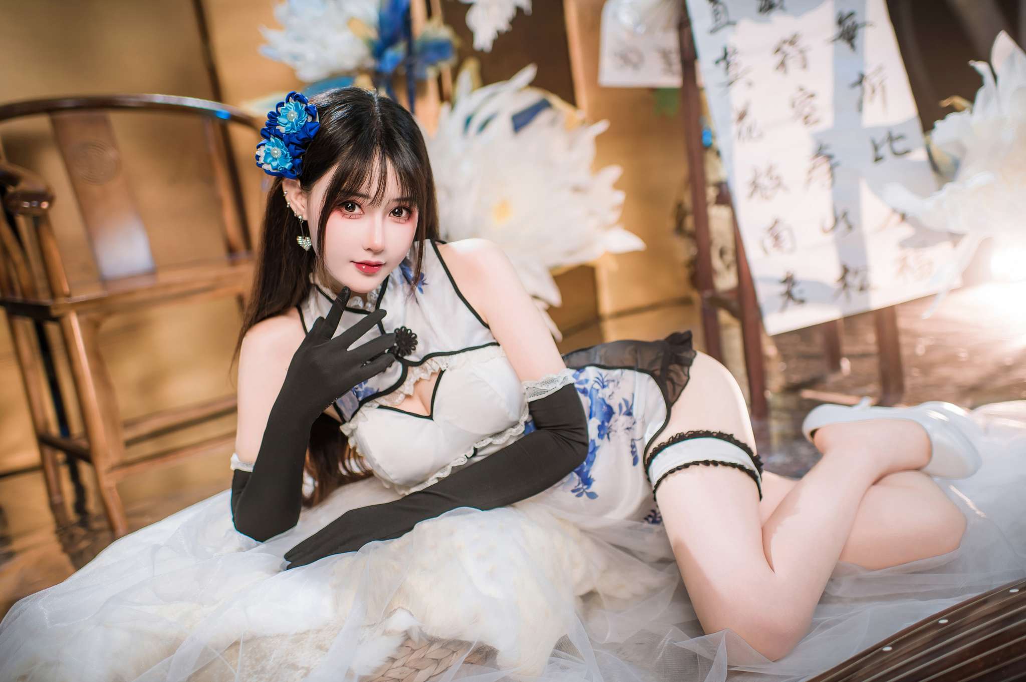 图片[5]-羽生三未 Vol.024 瓶儿 青花瓷旗袍[25P-307MB]-吾爱二次元