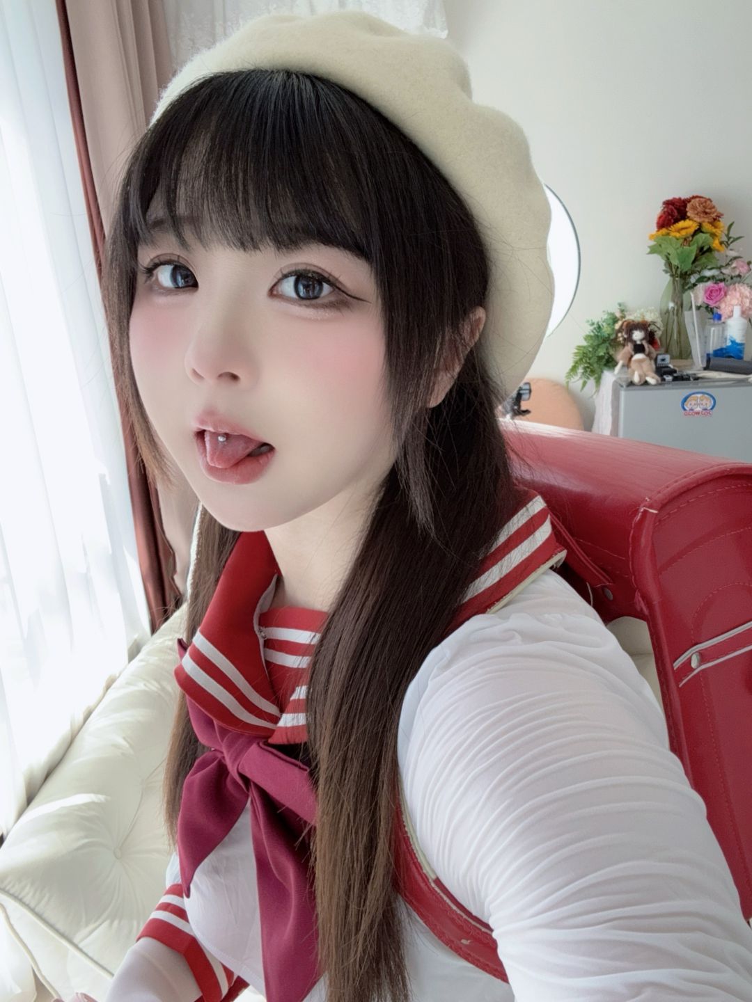图片[5]-皮皮奶 Vol.066 JK红书包 [47P-1.31G]-吾爱二次元