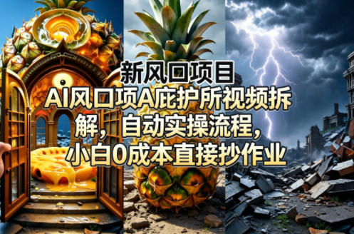 新风口项目AI庇护所视频拆解，自动实操流程，小白0成本直接抄作业-七宝：认真做好一件事
