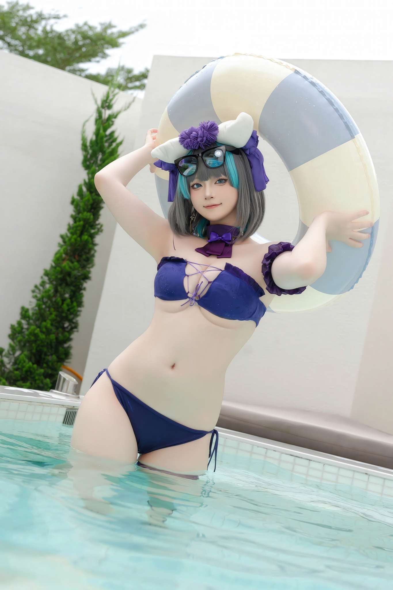 屿鱼 Vol.046 柴郡泳装 [29P-235M]-吾爱二次元