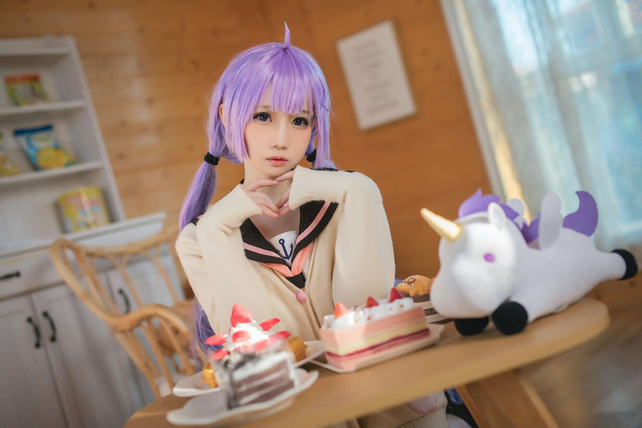 焖焖碳 Vol.052 独角兽JK制服[21P-51M]-吾爱二次元