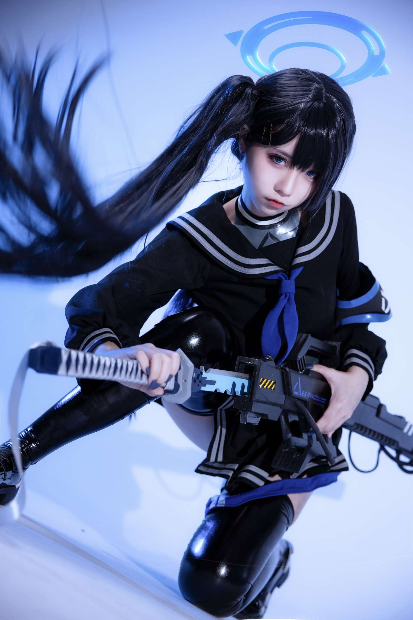 G44不会受伤 Vol.152 Solarain BLUE-蓝色袖章[30P-452M]-吾爱二次元