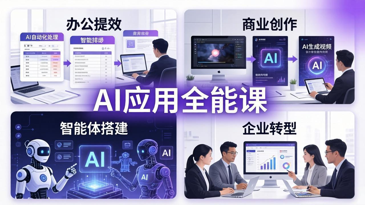 AIGC 应用师全能课-更新：办公提效、商业创作、智能体搭建、企业转型，一站式学会AI应用_-七宝：认真做好一件事