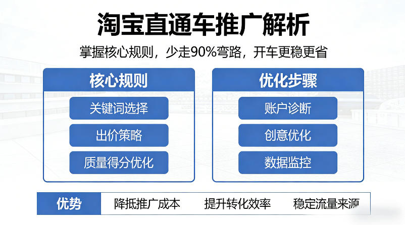淘宝直通车推广解析,掌握核心规则,少走90%弯路,开车更稳更省-七宝:认真做好一件事