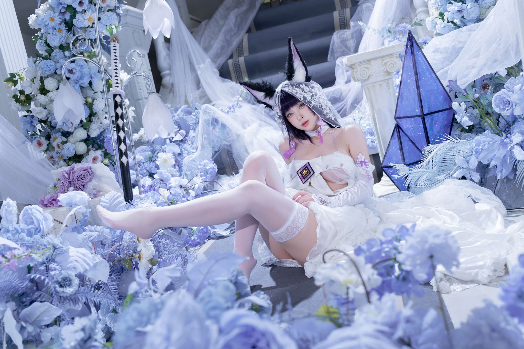 清水由乃 Vol.074 碧蓝航线 武藏 紫藤花 [51P1V-638MB]-吾爱二次元