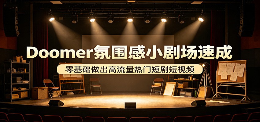 Doomer氛围感小剧场速成，零基础做出高流量热门短剧短视频-七宝：认真做好一件事