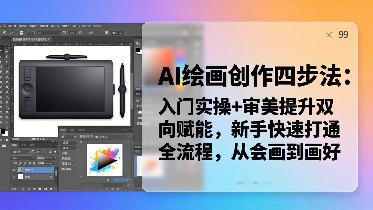 AI绘画创作四步法：入门实操 审美提升双向赋能，新手快速打通全流程，从会画到画好_-七宝：认真做好一件事