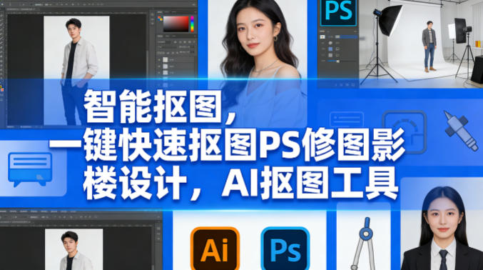 智能抠图，一键快速抠图PS修图影楼设计，AI抠图工具-七宝：认真做好一件事