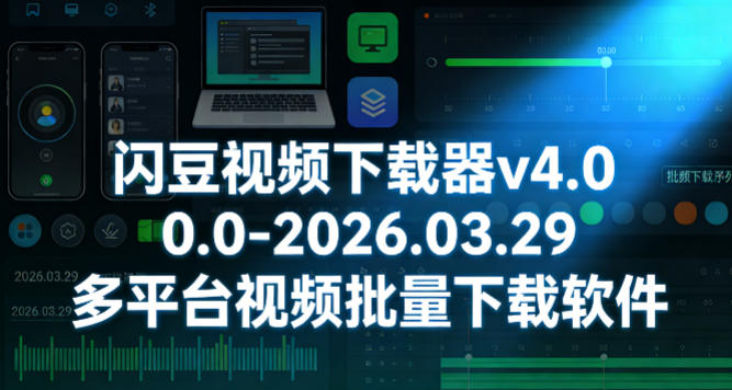 闪豆视频下载器v4.0.0.0-2026.03.29多平台视频批量下载软件-七宝：认真做好一件事
