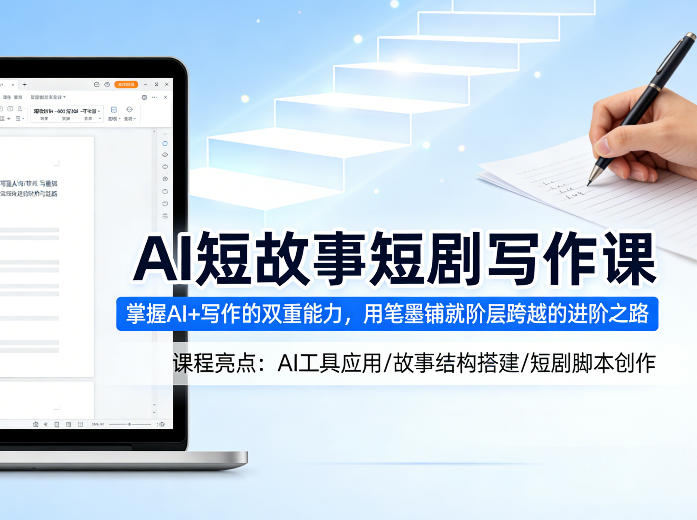 AI短故事短剧写作课，掌握AI 写作的双重能力，用笔墨铺就阶层跨越的进阶之路-七宝：认真做好一件事