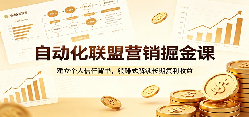 **化联盟营销掘金课：建立个人信任背书，躺**式解锁长期复利收益-七宝：认真做好一件事
