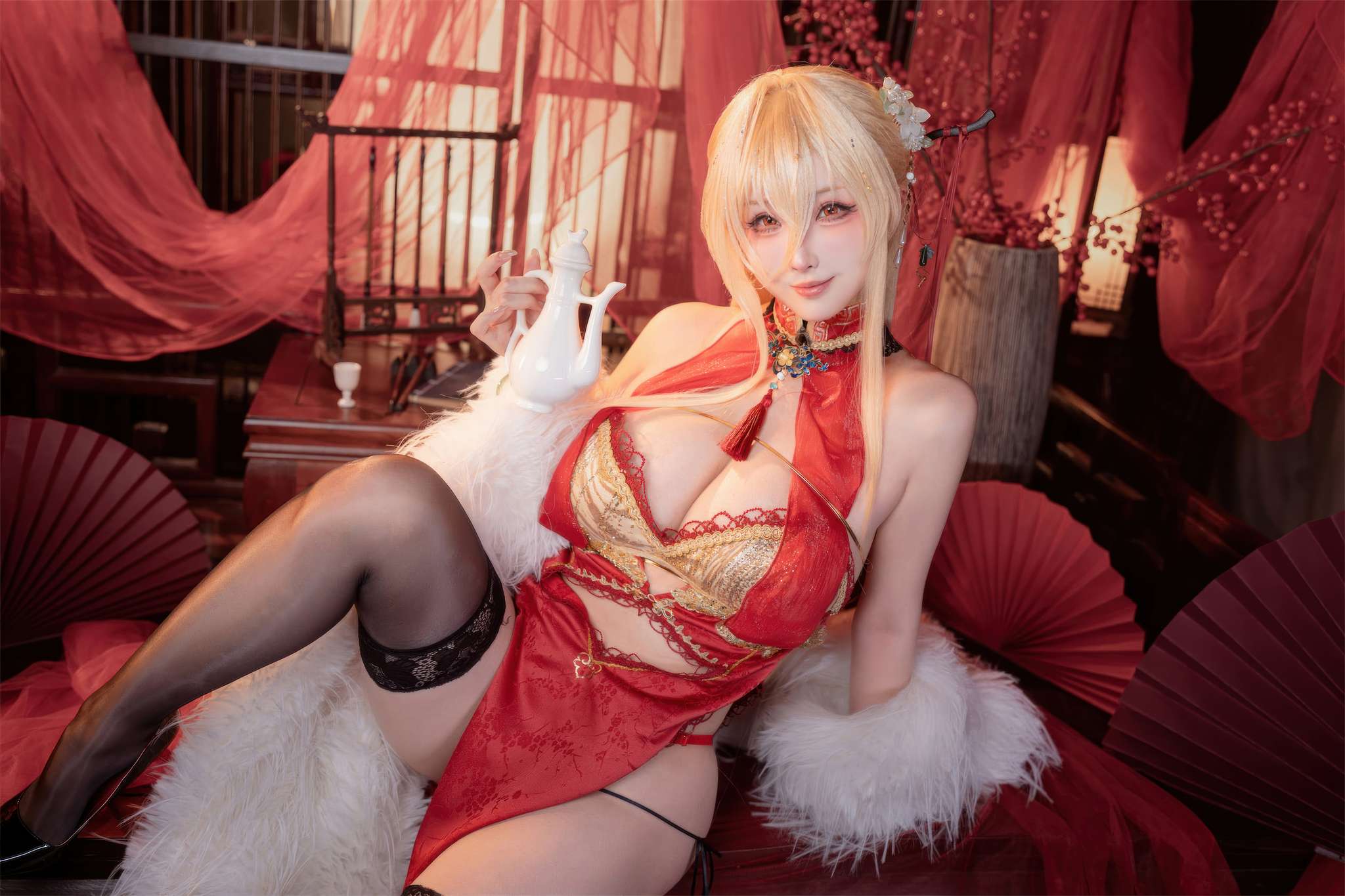 图片[3]-rioko凉凉子 Vol.152 碧蓝航线 怨仇旗袍·杯盏盈芳华[25P-232M]-蝶影二次元