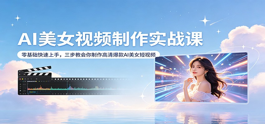 AI**视频制作实战课：零基础快速上手，三步教会你制作高清爆款AI**短视频-七宝：认真做好一件事