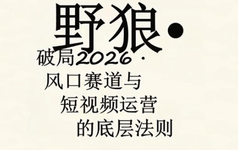 野狼团队·多平台实操运营课，覆盖AI口播、服装、好物、漫剪等热门玩法（更新4月）-七宝：认真做好一件事