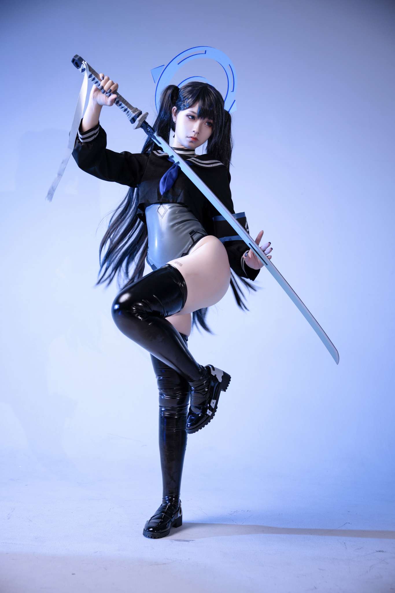 G44不会受伤 Vol.152 Solarain BLUE-蓝色袖章[30P-452M]-吾爱二次元