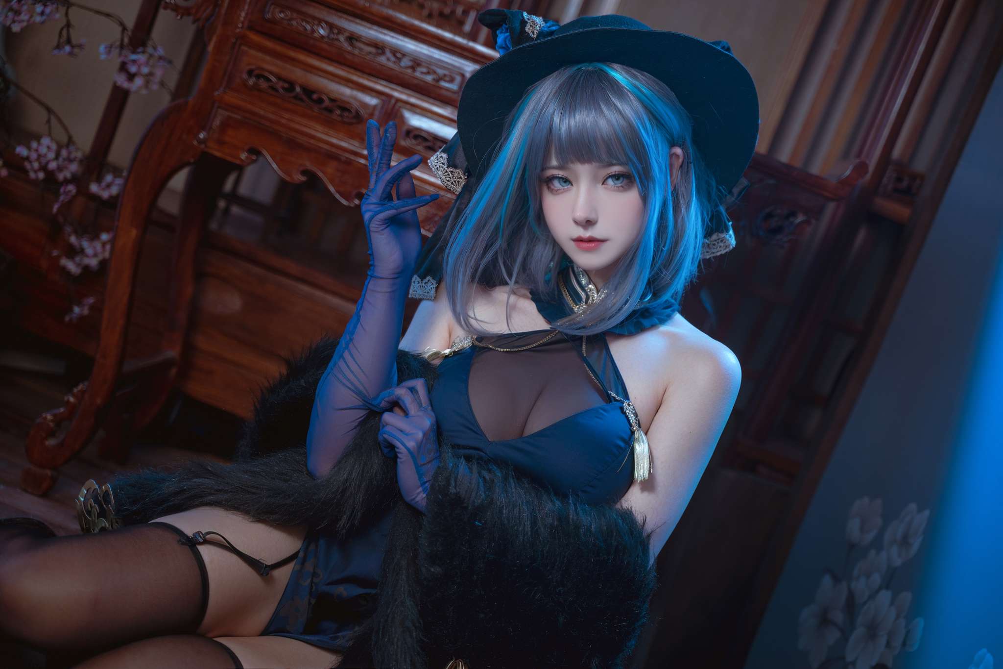 Seya-狮砸 Vol.040 碧蓝航线 柴郡 旗袍 [12P-140MB]-吾爱二次元