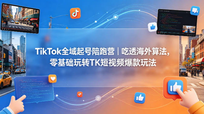 TikTok全域起号陪跑营｜吃透海外算法，零基础玩转TK短视频爆款玩法-七宝：认真做好一件事