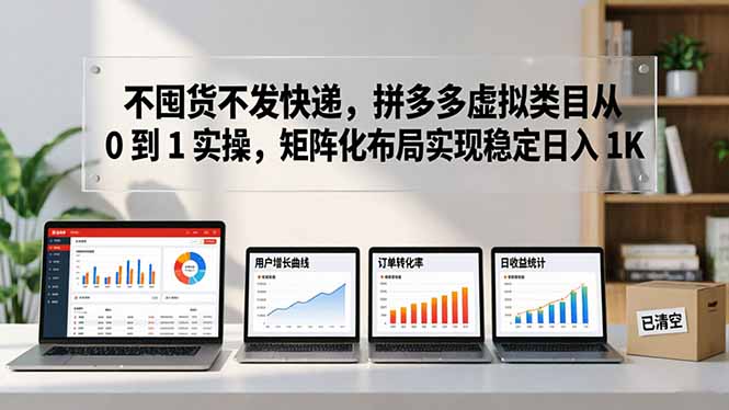 不囤货不发快递，拼多多虚拟类目从 0 到 1 实操，矩阵化布局实现稳定日入 1K_-七宝：认真做好一件事
