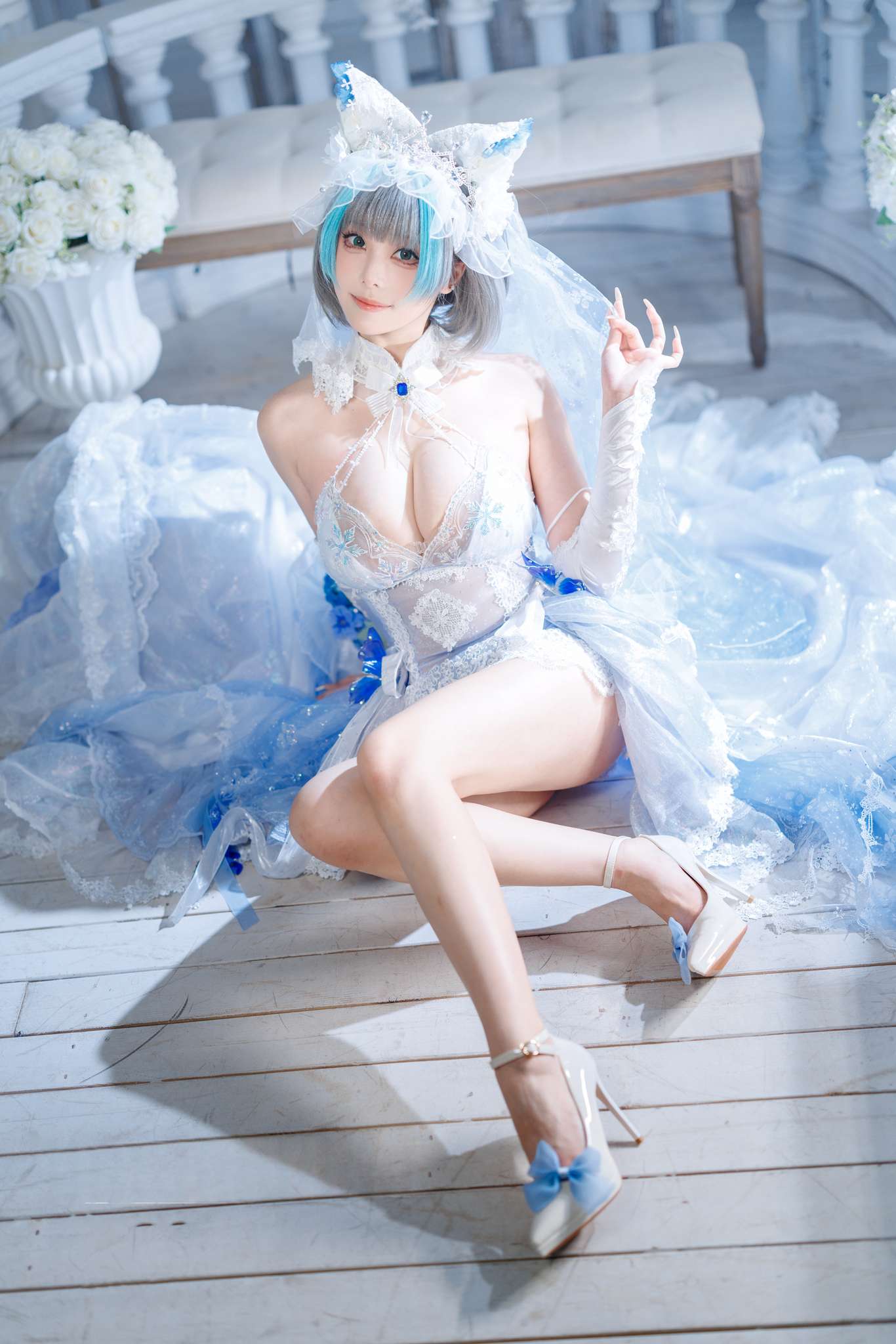 蜜汁猫裘 Vol.118 柴郡花嫁[125P2V-2.92G]-吾爱二次元