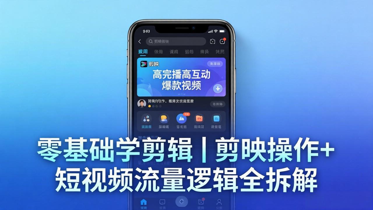 【零基础学剪辑】剪映操作 短视频流量逻辑全拆解｜手把手教你剪出高完播高互动爆款视频_-七宝：认真做好一件事