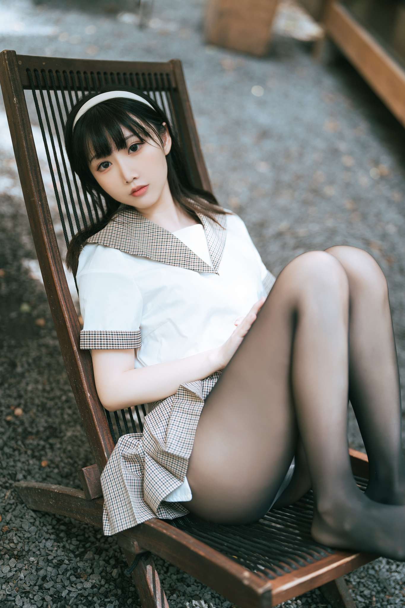 面饼仙儿 Vol.149 黑丝露营JK[40P-500M]-吾爱二次元