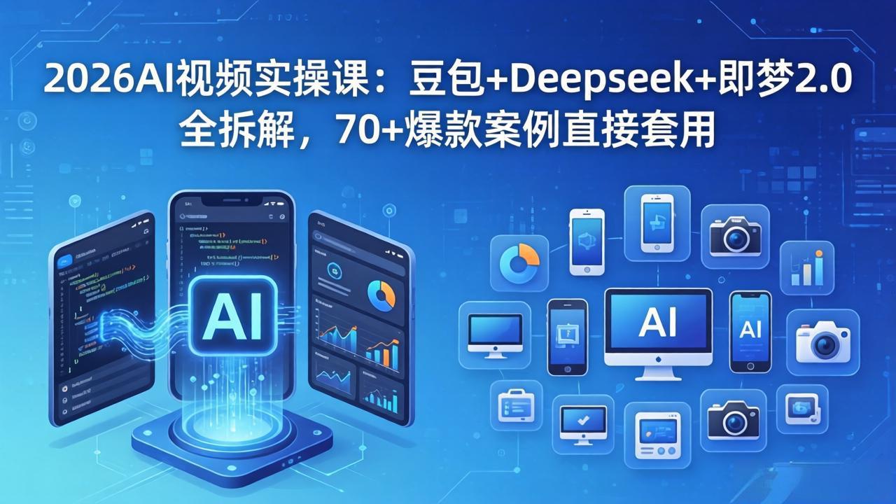 2026AI视频实操课：豆包 Deepseek 即梦2.0全拆解，70 爆款案例直接套用_-七宝：认真做好一件事