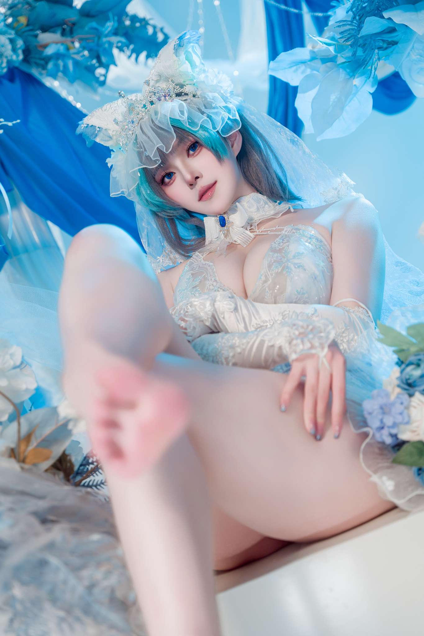 图片[5]-Natsuko夏夏子 Vol.086 碧蓝航线 柴郡婚纱[70P-625M]-蝶影二次元