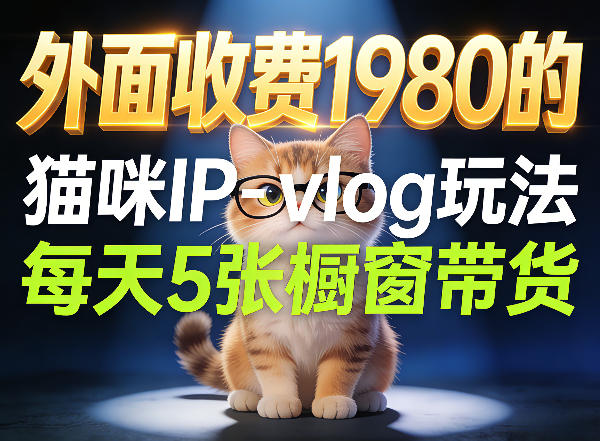 宠物赛道猫咪IP-vlog玩法，26条视频涨粉29W，每天5张橱窗带货拆解-七宝：认真做好一件事
