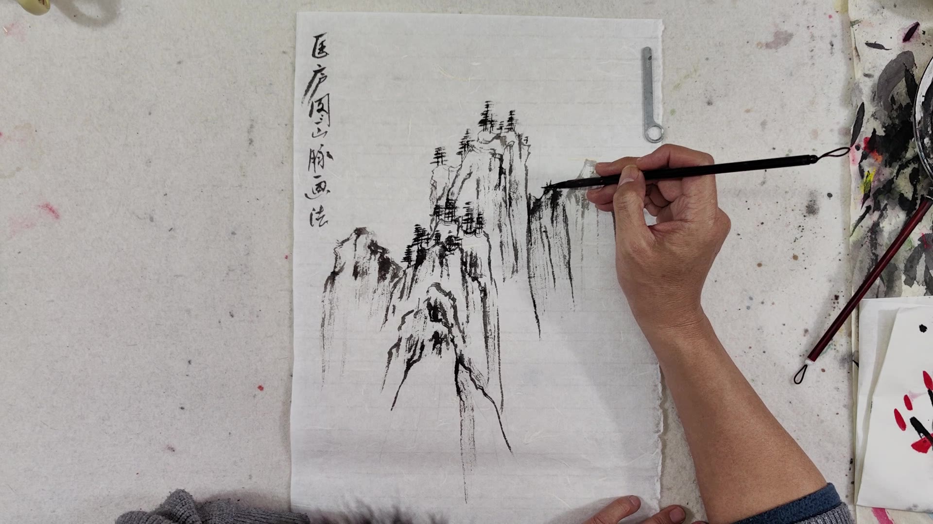 18种山水皴法及历代山水大师国画技法讲解_哔哩哔哩_bilibili