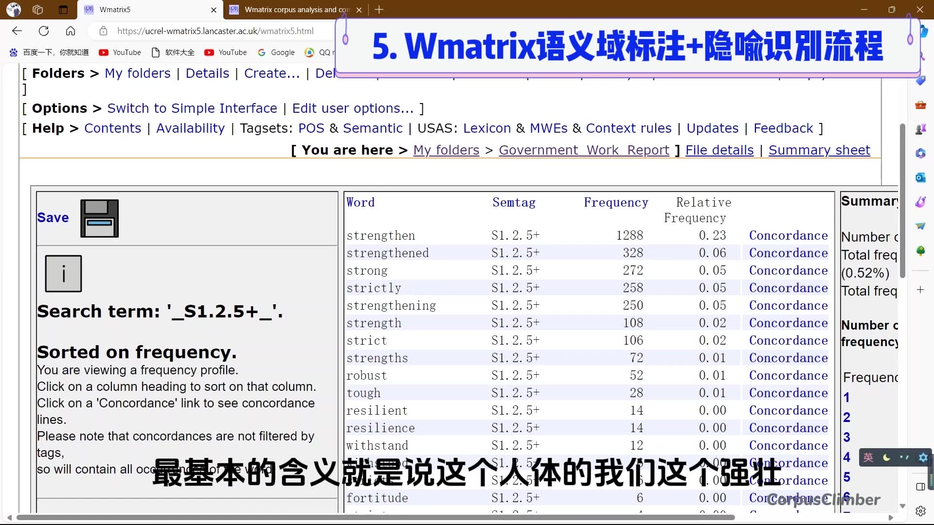 Wmatrix平台基本功能+辅助隐喻分析教程_哔哩哔哩_bilibili