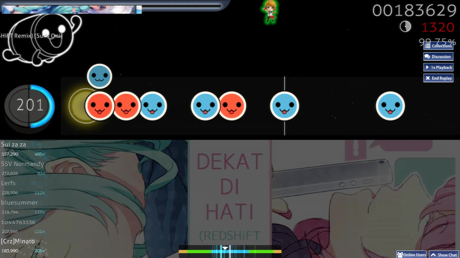 [图]osu!taiko 3.01stars S Dekat di Hati 98.35