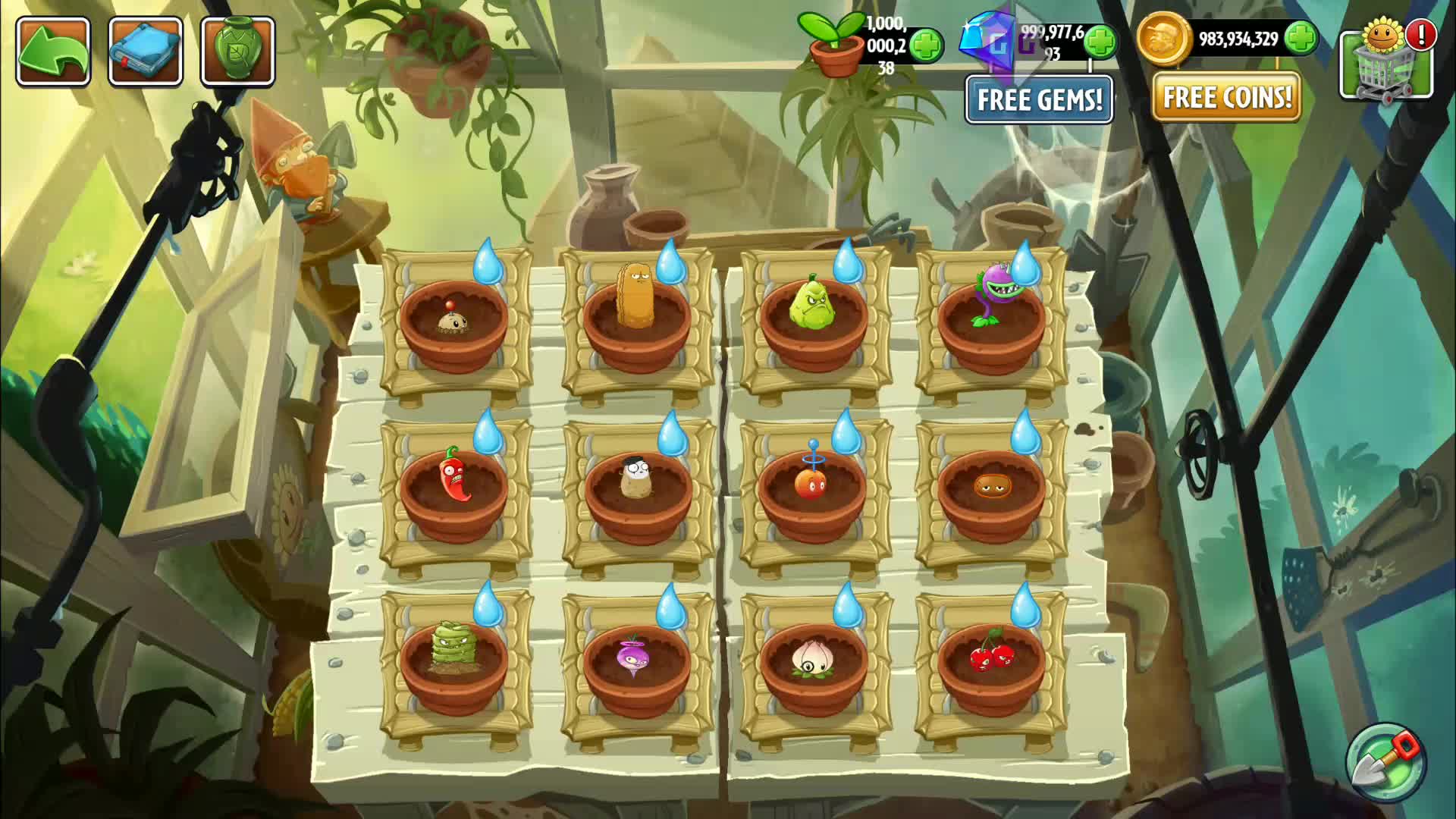 [BlueBeaker]PVZ2国际版 部分一次性植物的花园浇水动画哔哩哔哩bilibili